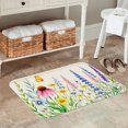 thumbnail image 2 of FJPT Non Slip Flannel Polyester Floor Mat With Floral Design For Bathroom Kitchen Bedroom Decor 16x24 inch, 2 of 5
