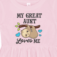 thumbnail image 4 of Inktastic My Great Aunt Loves Me with Sloth and Hearts Girls Baby Dress, 4 of 5