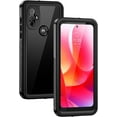 thumbnail image 1 of KOMI Moto G Power 2022 Case, IP68 Waterproof Dustproof Case with Built-in Screen Protector, Rugged Full Body Shockproof Phone Cover for Motorola G Power 2022, Black, 1 of 5