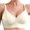 White, variant on Fmbrln Bras for Women Solid Color Seamless Scalloped Push Up Bra Adjustable Thin Straps Padded Comfy Bralette Beige M