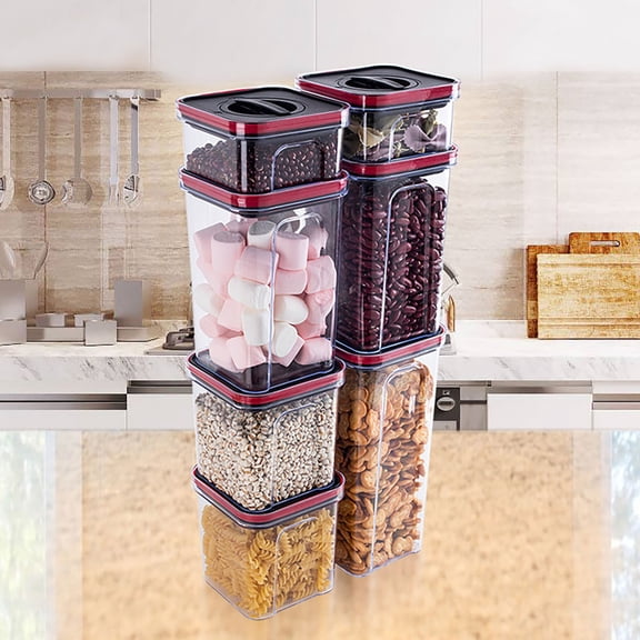 Clearance Under $3 Airtight Kitchen Storage Canister with Modern Stackable Design