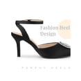 thumbnail image 3 of BLISSFUL STEP Rhiness Ankle Strap Stiletto Heel Pumps for Women Black 10, 3 of 5