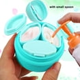 thumbnail image 5 of Travel Size Containers, 3 in 1 Travel Silicone Makeup Containers for Toiletries Shampoo Lotion Refillable Empty Jars with Spoon, Portable Containers for Trinkets Pills, including 3 Dispensers, Purple, 5 of 9