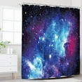 thumbnail image 2 of Galaxy Cool Outer Space Shower Curtain for Bathroom Decor 72Wx72H Nebula Universe Blue Starry Planets Magical Mysterious Fantasy Art Printed Fabric Polyester Waterproof 12 Pack Plastic Hooks, 2 of 6