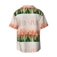 thumbnail image 2 of Disketp Men's Hawaiian Hello Spring Print Shirts Button Down Holiday Beach Shirts-3X-Large, 2 of 7