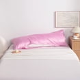 thumbnail image 3 of Kelnaro Satin Body Pillowcase 20x54 Inches, Silky Smooth Hidden Zipper Body Pillow Cover for All Season, Light Pink, 3 of 5