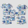 thumbnail image 1 of PatPat Ensembles de Pyjamas Assortis pour la Famille Pyjamas Comics Dinosaurs avec Poches, 1 of 6