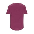 thumbnail image 7 of ATOYSOY Women's Fashion Solid Color Pullovers Summer Loose Cotton Lined Tops Casual Relaxed Shirts Short Sleeve Basic Tees Workout Clearance V Neck Blouses Activewear Pink M, 7 of 7