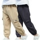 thumbnail image 1 of Odeerbi 2-14 Años Boys 2 Pcs Pantalones de Carga Pantalones Jogger Pantalones Spring Summer Color Sólido Pantalones de Trabajo Informal Con Bolsillo, 1 of 8