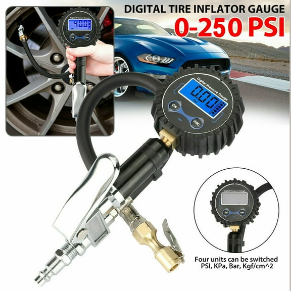 FASTTOBUY Digital Tire Inflator with Pressure Gauge, 250 PSI - Black