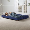 thumbnail image 4 of Jaxx Alon Daybed - Fold-Out Sleeper Chaise with Premium Memory Foam Queen-Size Mattress - Made in the USA - Indigo, 4 of 5