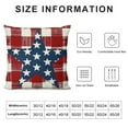 thumbnail image 5 of Creowell Patriotic 4th of July Pillow Covers Memorial Day Pillowcase Outdoor Independence Day Decor for Couch Sofa Blue Stars and Red Check Design White, 5 of 5