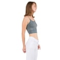 thumbnail image 2 of Women's Seamless Skinny Strap Cropped Cami Top, Acid Wash Army Green, One Size, 1PC, 2 of 5