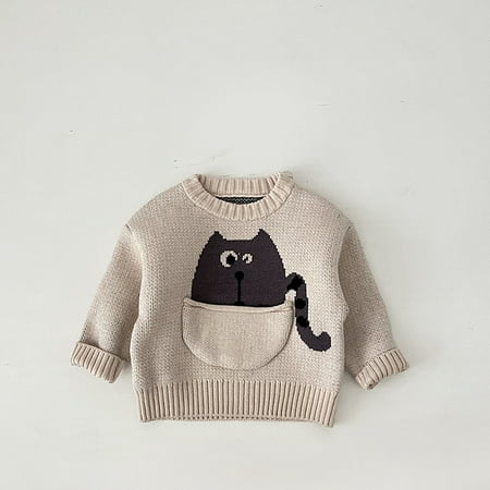 

Baby clothes Autumn and winter clothes Boys and girls knitted sweater clothes Boys and girls cute cartoon knitted shirt