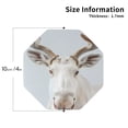 thumbnail image 2 of Sigee White Reindeer Portrait for Water-Resistant, Heat-Resistant, Non-Slip Leather Coasters Set, Ideal for Coffee Table, Office, Bar, Home Decor-Octagon, 2 of 6