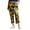 Yellow, variant on Womens Pants Casual Loose Camouflage Print Spring Summer Casual Washable Comfort Stretchy Cropped Trousers