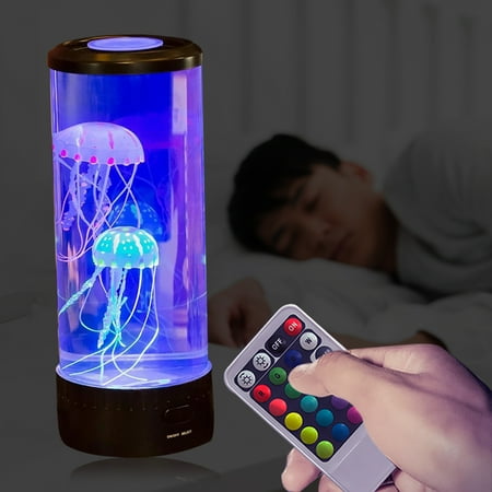 

JETTINGBUY Gift USB led jellyfish lamp mood night lamp jellyfish tank aquarium remote contr