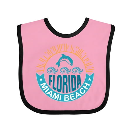 

Inktastic Miami Beach Florida Travel Trip Gift Baby Boy or Baby Girl Bib