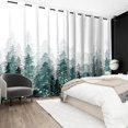 thumbnail image 3 of Watercolor Forest Decorative Window Curtains Green Forest Pine Trees Window Treatments Nature Landscape Blackout Drapes for Kitchen Bedroom Living Room Decoration-52"W x 45"L (Pack of 2), 3 of 7