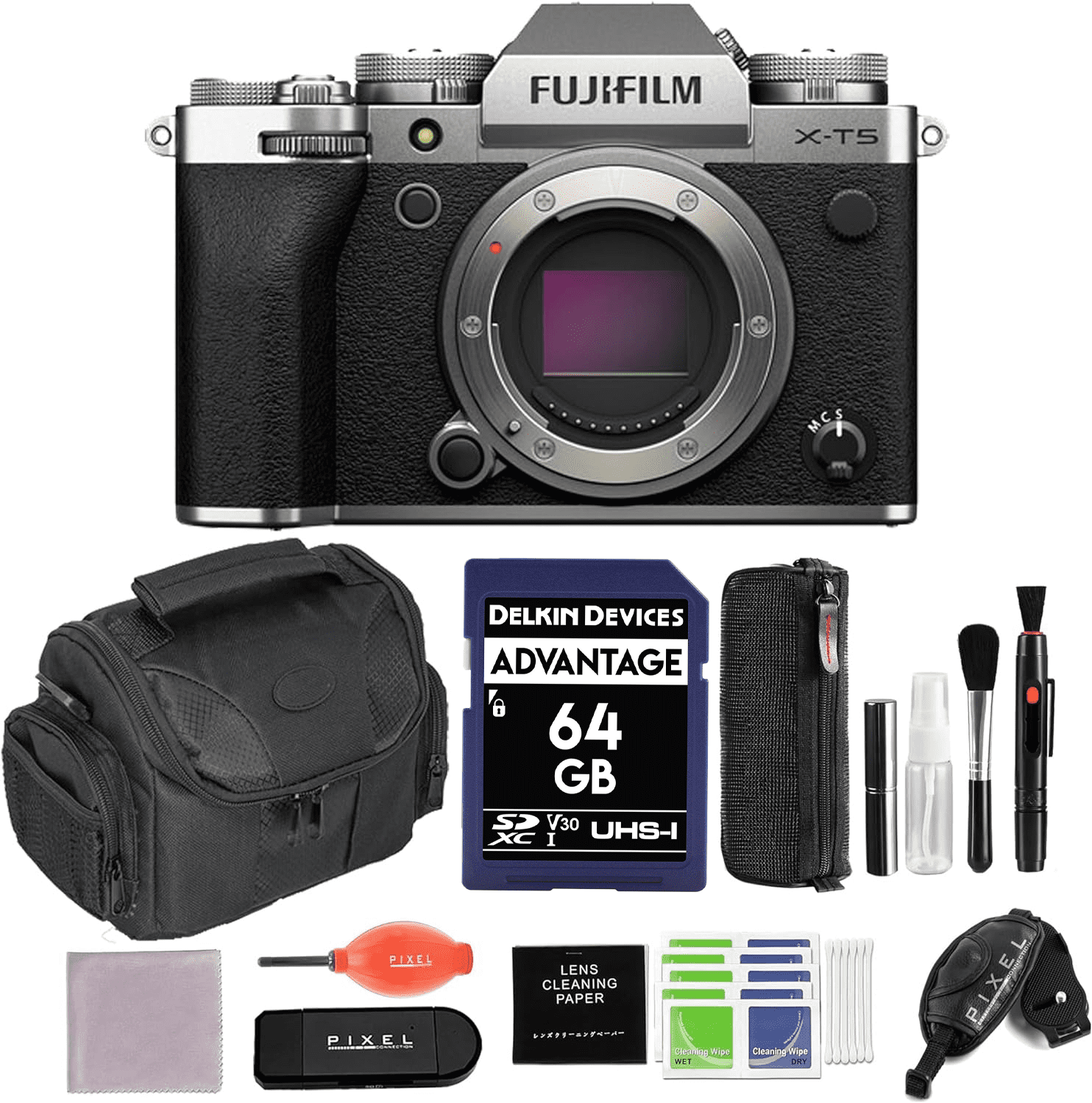 FUJIFILM X-T5 Mirrorless Camera and 18-55mm Lens (Black