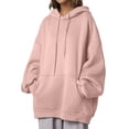 thumbnail image 2 of MAIHAN-Women's Korean Style Hoodie - Hoodie Pullover Y2K Oversized Sweatshirts Thickened Pullover with Pockets, Comfortable Loose Fit Sweatshirt for Everyday Casual Wear(PK1,M), 2 of 4