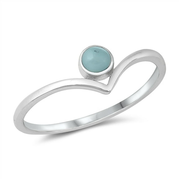 CHOOSE YOUR COLOR Dainty Minimalist Chevron Ring .925 Sterling Silver Band Jewelry Female Size 7