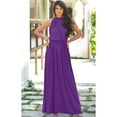thumbnail image 3 of KOH KOH Long Sleeveless Bridesmaid Wedding Party Guest Summer Flowy Casual Brides Formal Evening Sexy Halter Neck Maxi Dress Gown For Women Lavender Purple XX-Large US 18-20 NT012, 3 of 6