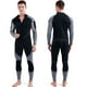 thumbnail image 1 of Traje de neopreno Irfora Traje de neopreno de 3 mm para hombres Traje de buceo de cuerpo completo con cremallera frontal para Snorkel Surf Buceo Natación, 1 of 5