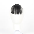 thumbnail image 2 of Extensiones de cabello con clip de una pieza, flequillo fino, postizos naturales (negro), 2 of 5