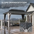 thumbnail image 6 of PURPLE LEAF 8' X 14' Outdoor Hardtop Gazebo Metal Double Roof White Aluminum Frame Heavy Duty Patio Gazebo with Curtain and Netting for Backyard and Garden, Grey, 6 of 8