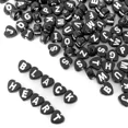 thumbnail image 1 of 100/200/300/500Pcs Mixed Letter Acrylic Beads Round Flat Alphabet Spacer Beads For Jewelry Making Handmade Diy Bracelet Necklace, 1 of 5