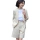 thumbnail image 5 of Chaqueta de traje fina de alta gama de estilo británico nuevo de verano para mujer, traje de dos piezas de manga corta, 5 of 5