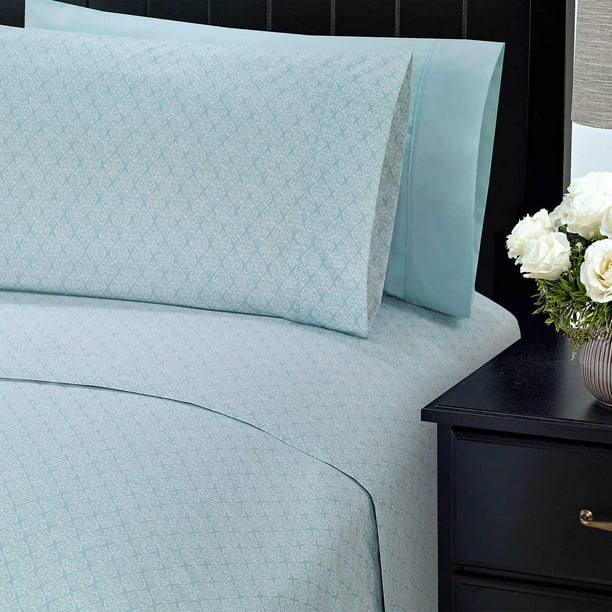 Charisma Microfiber 6Piece Sheet Set, Solid (King, Woodcut Spa