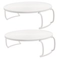 thumbnail image 4 of Minkissy 2 Pcs Support de Chauffage Micro-Ondes Blanc ABS Design en Couches Accessoire de Cuisine, 4 of 8