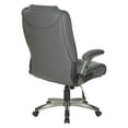 thumbnail image 6 of Executive Bonded Leather Chair in Charcoal Gray with Titanium Coated Flip Arms, 6 of 10