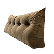 Large Wedge Headboard Pillow for Twin XL Beds, College Dorm Reading & Backrest Support Cushion, Triangular Bolster Pillow for Lumbar Comfort, Gap Filler & Bed Positioning in Daybeds & Small Spaces