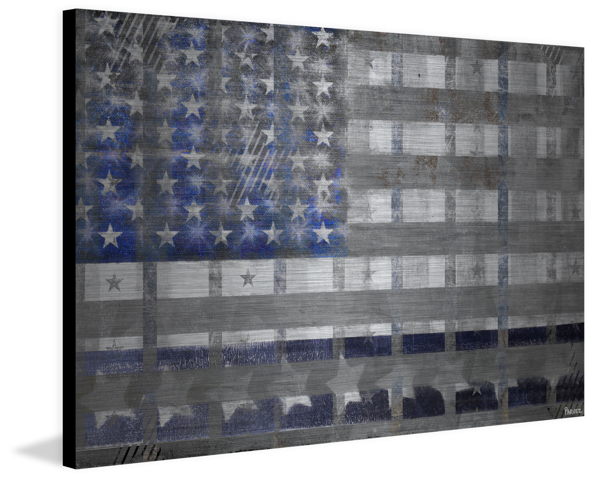 Parvez Taj "Blue America" Print on Brushed Aluminum