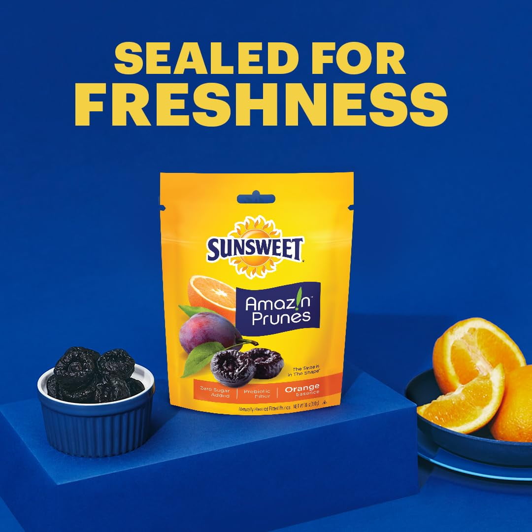 SunSweet Amazin Prunes Pitted - Orange Ess 6 Pack