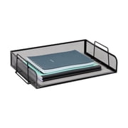 Mind Reader Stackable Paper Tray, Desktop Organizer, File Storage, Office, Metal, 2 Pcs., Silver