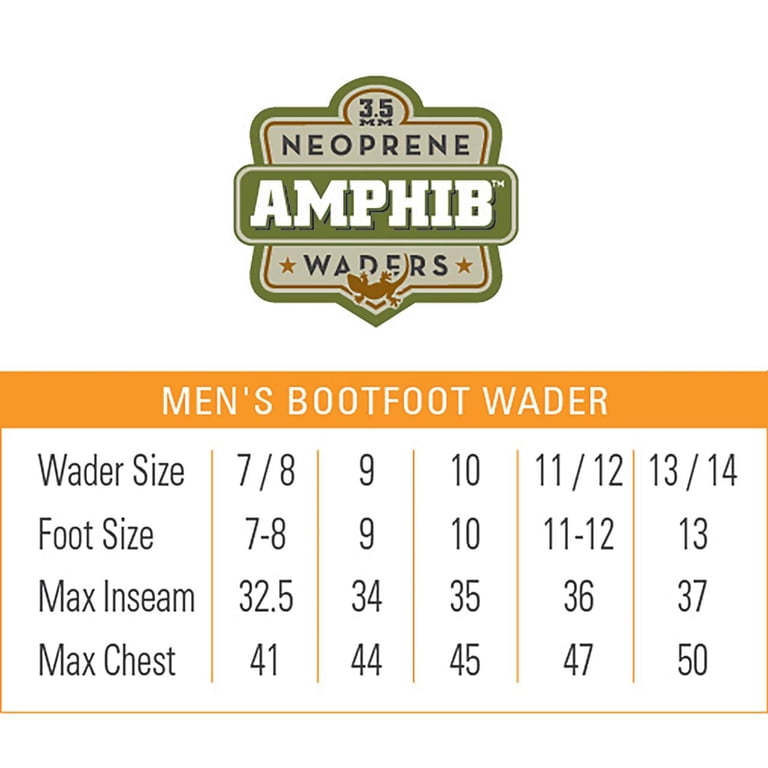 Frogg Toggs Amphib Bootfoot Chest Waders, 3.5mm, Size 13 photo 7