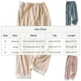 thumbnail image 3 of Lenpel Women's Fuzzy Fleece Pajama Pants Elastic Waist Lace Hem Wide Leg Plush Sleep Lounge Pants Cozy Warm Pj Bottoms(Pink,X-Large), 3 of 3