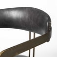 thumbnail image 3 of Black Leather Seat with Gold Iron Frame Dining Chair, 3 of 3