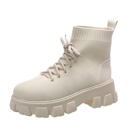 

Retro Zipper Thicksoled Breathable Boots Women s Heels Shoes Fashion High Short Women s Boots