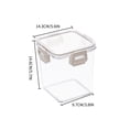 thumbnail image 3 of Airtight Food Storage Containers Set - 5-Size BPA-Free Plastic Kitchen Pantry Organization for Flour, Rice, Cereal & Snacks, 3 of 3