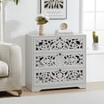 thumbnail image 6 of Wirrytor Gray 3 Drawer , Modern Chest of Drawers with Handles, Accent Wood Storage Cabinet for Bedroom, Living Room and Kitchen, 6 of 8