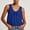 Blue, variant on Women Summer Boho Lace Tie Front Tank Beach Vacation Top Button Down Sleeveless Cardigan Crop Y2k Tops Clothes