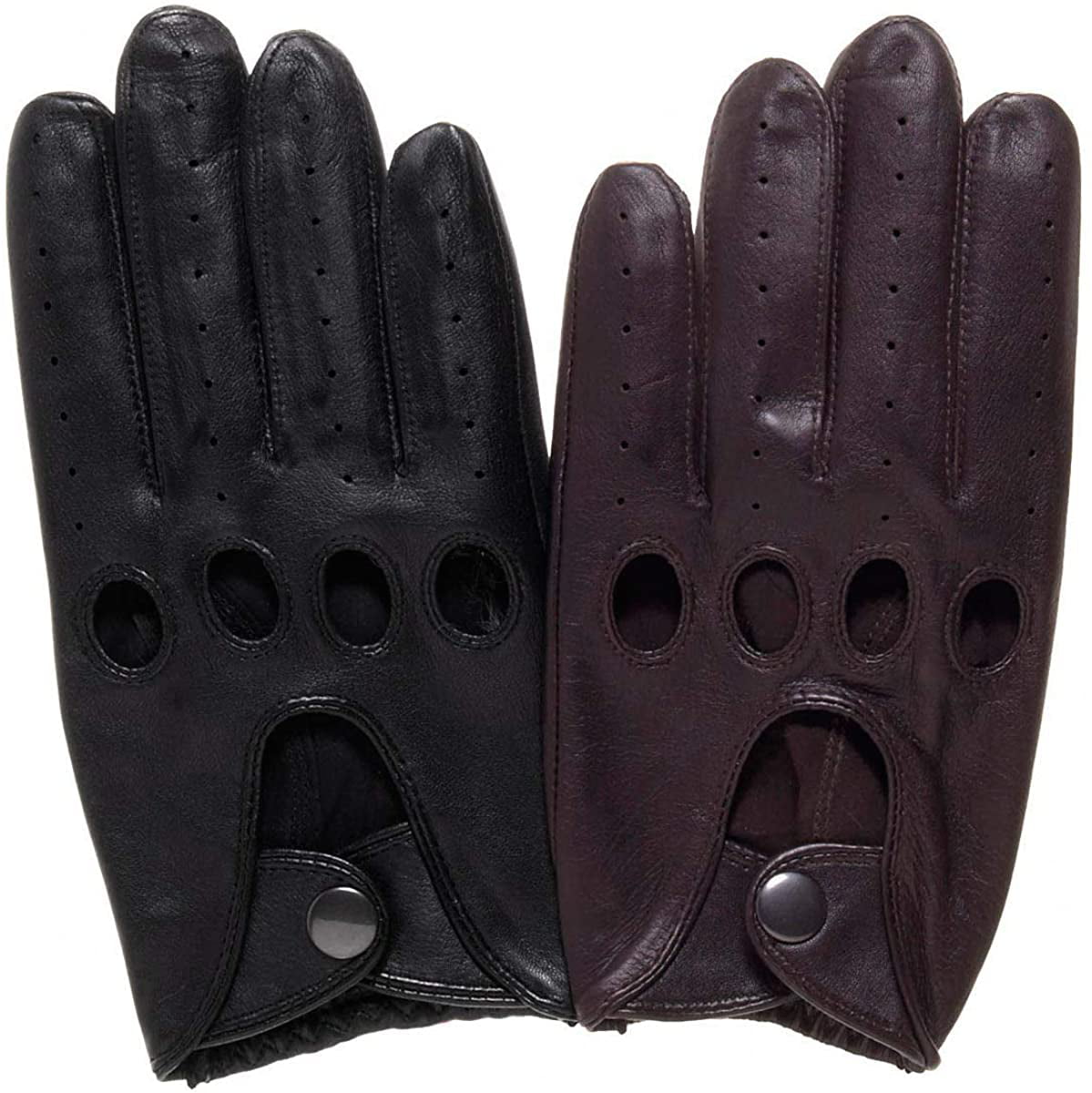 Silverstone Our Bestselling Men's Leather Driving Gloves by Pratt and Hart RS6738 