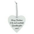 thumbnail image 1 of Elanze Designs Wonderful Granddaughter 4.5 Inch Frosted Glass Christmas Hanging Ornament, 1 of 1