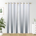 thumbnail image 7 of Nanqianyi Blue and Grey Stripe Ombre Blackout Curtains 42 X 96 Inch Length, Gradient Room Darkening Thermal Insulated Grommet Drapes for Bedroom, 2 Panels, 7 of 7