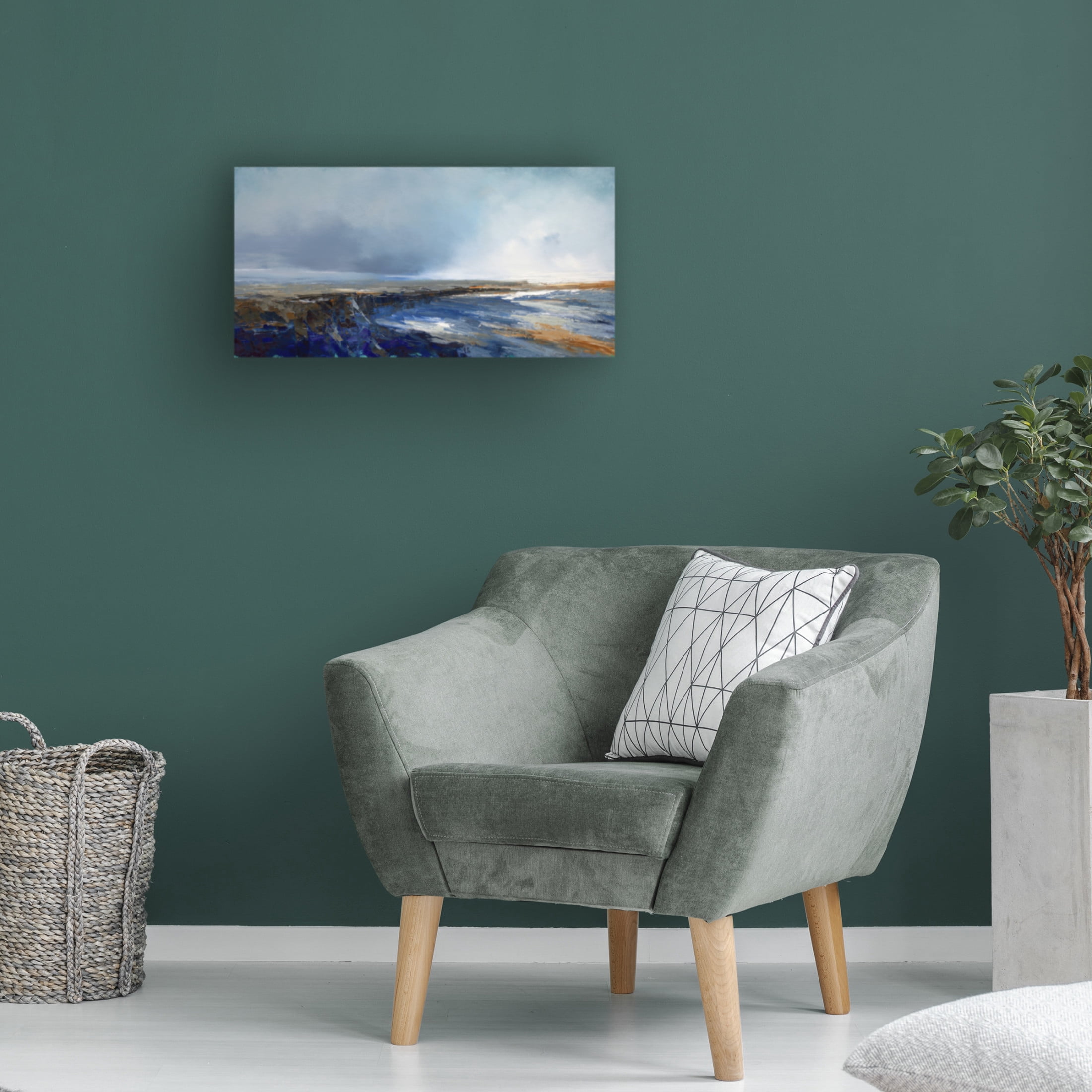 Canvas Wall Art - Patrick Dennis 'Jagged Point' Wall Art for Living Room, Bedroom, or Office Décor by Trademark Fine Art - 24 x 12 Inches